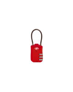 กุญแจ TSA เคเบิ้ลล็อก 3 รหัส สีแดง รุ่น 119302