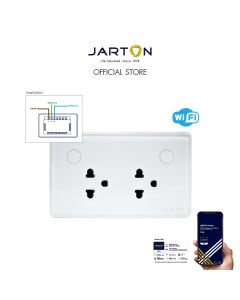 JARTON Wi-Fi ปลั๊กผนัง 2 จุด รหัส131325