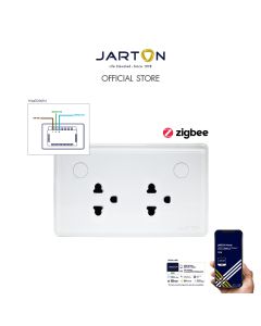 JARTON Zigbee ปลั๊กผนัง 2 จุด รหัส 131326