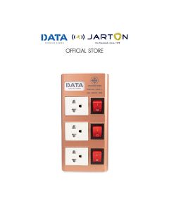 JARTON * DATA ปลั๊กไฟ มอก. 3ช่อง 3สวิทซ์ สีทองแดง ยาว 3ม. DJT3S3M3G รหัส 134907