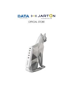 JARTON * DATA The Cat USB Fastchager 5ช่อง 3A 1.2ม. D-JTCATC สีขาว รหัส 134918