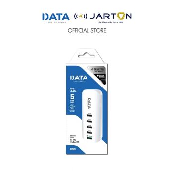 JARTON * DATA ปลั๊ก USB 5ช่อง สีขาว ยาว 1.2ม. D-JT5USB  รหัส 134901