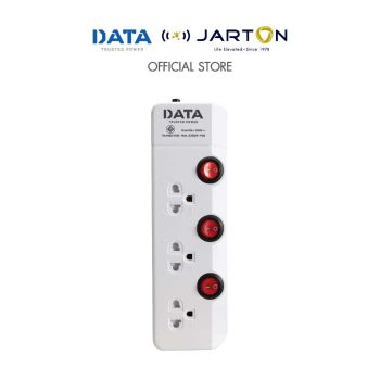 JARTON * DATA  ปลั๊กไฟ มอก. 3ช่อง 3สวิทซ์ สีขาว ยาว 5ม. DJT3S3M5W  รหัส 134903