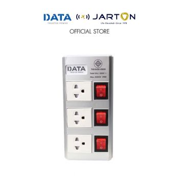 JARTON * DATA   ปลั๊กไฟ มอก. 3ช่อง 3สวิทซ์ สีเงิน ยาว 3ม. D-JT3S3M3S  รหัส 134908