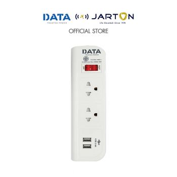 JARTON * DATA   ปลั๊กไฟ มอก. 2ช่อง 1สวิทซ์ 2USB ยาว 3ม. DJT2USB2S1M3  รหัส 134909